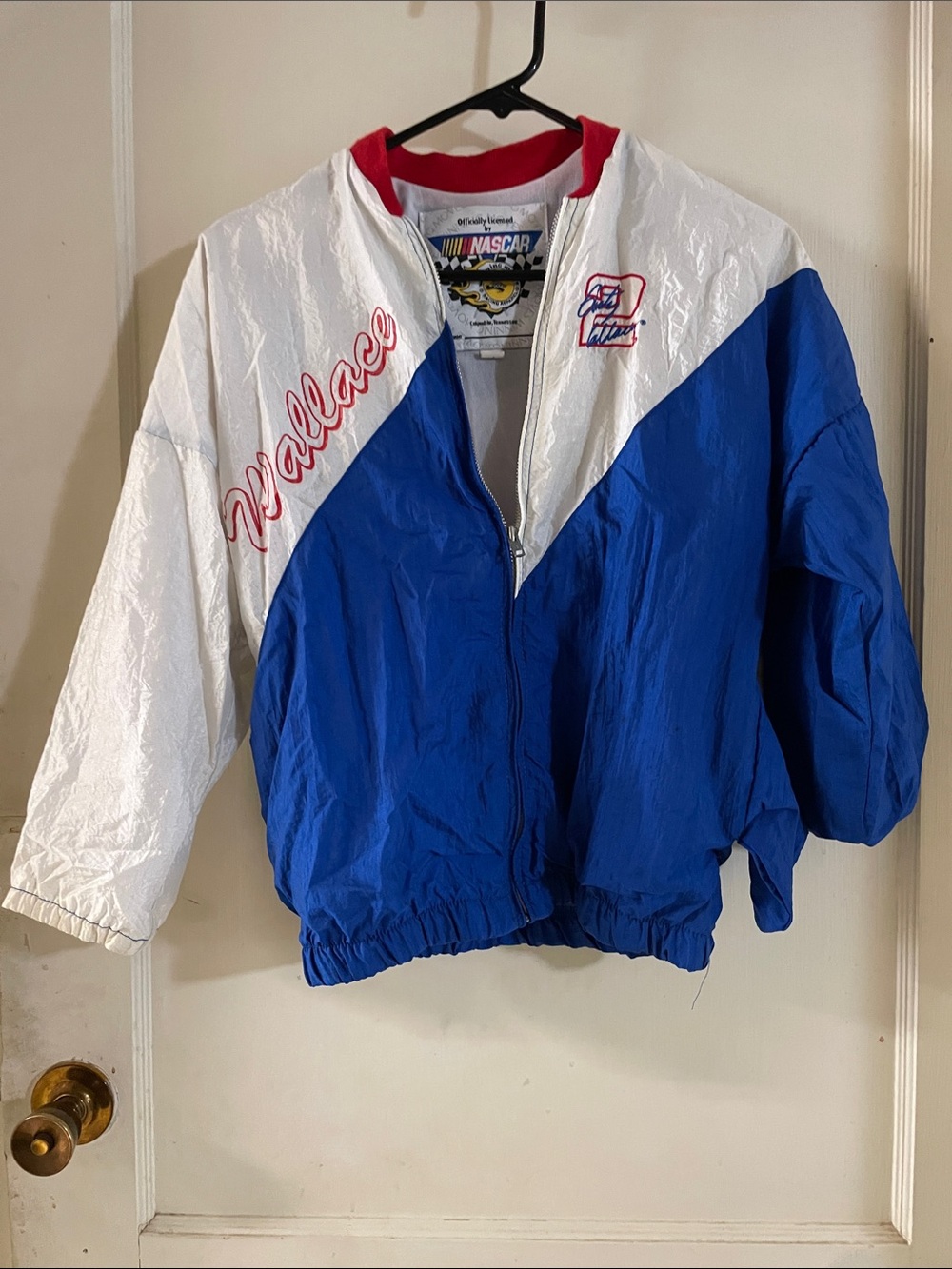 Nascar Wallace Kids Blue, White & Red Racing Puffer Jacket